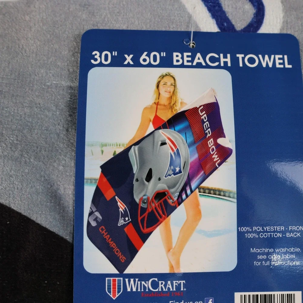 New England Patriots‎ Beach Towel NFL Super Bowl LIII AFC Champions 30x60